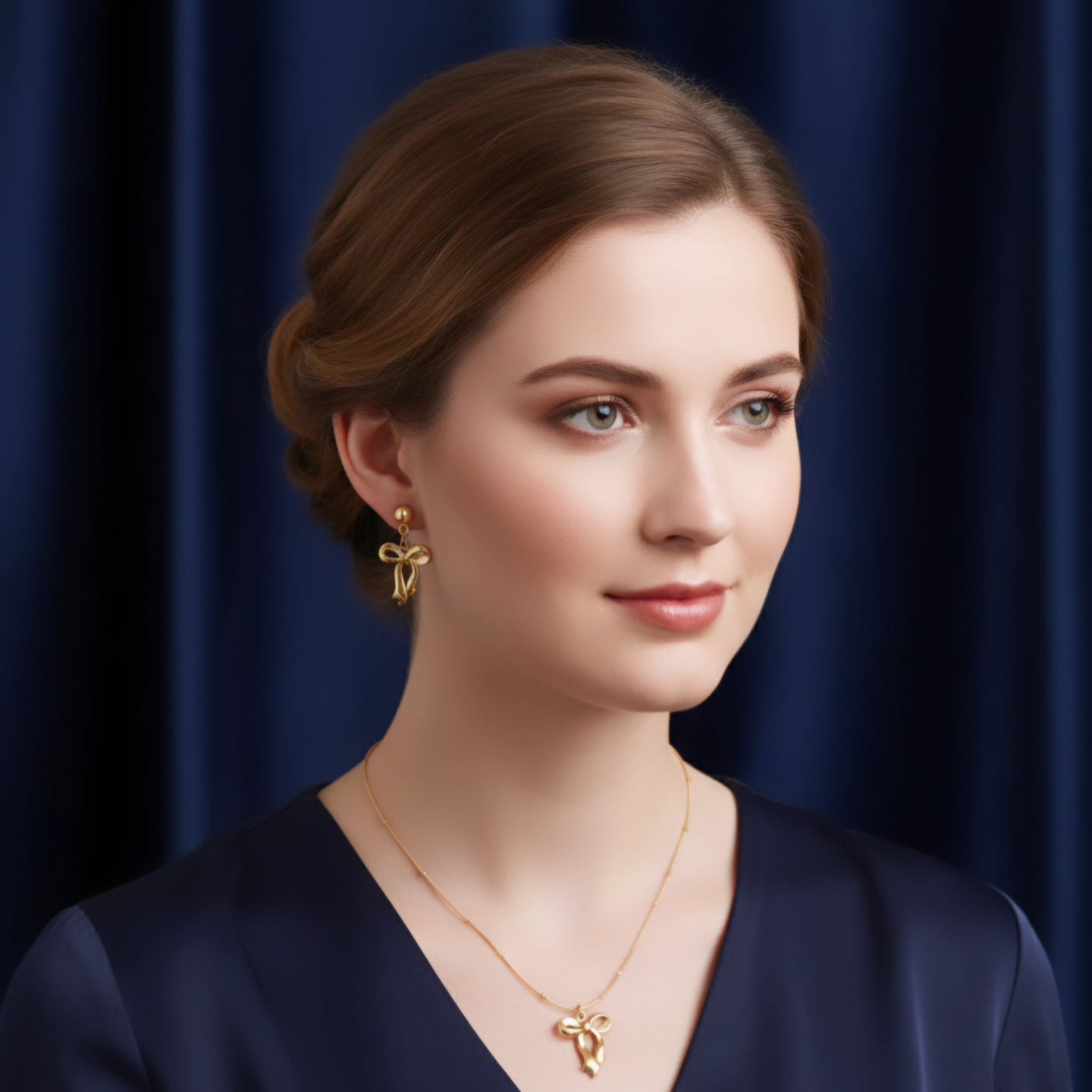 Everyday Wear Anti-Tarnish Chain Set with Earrings