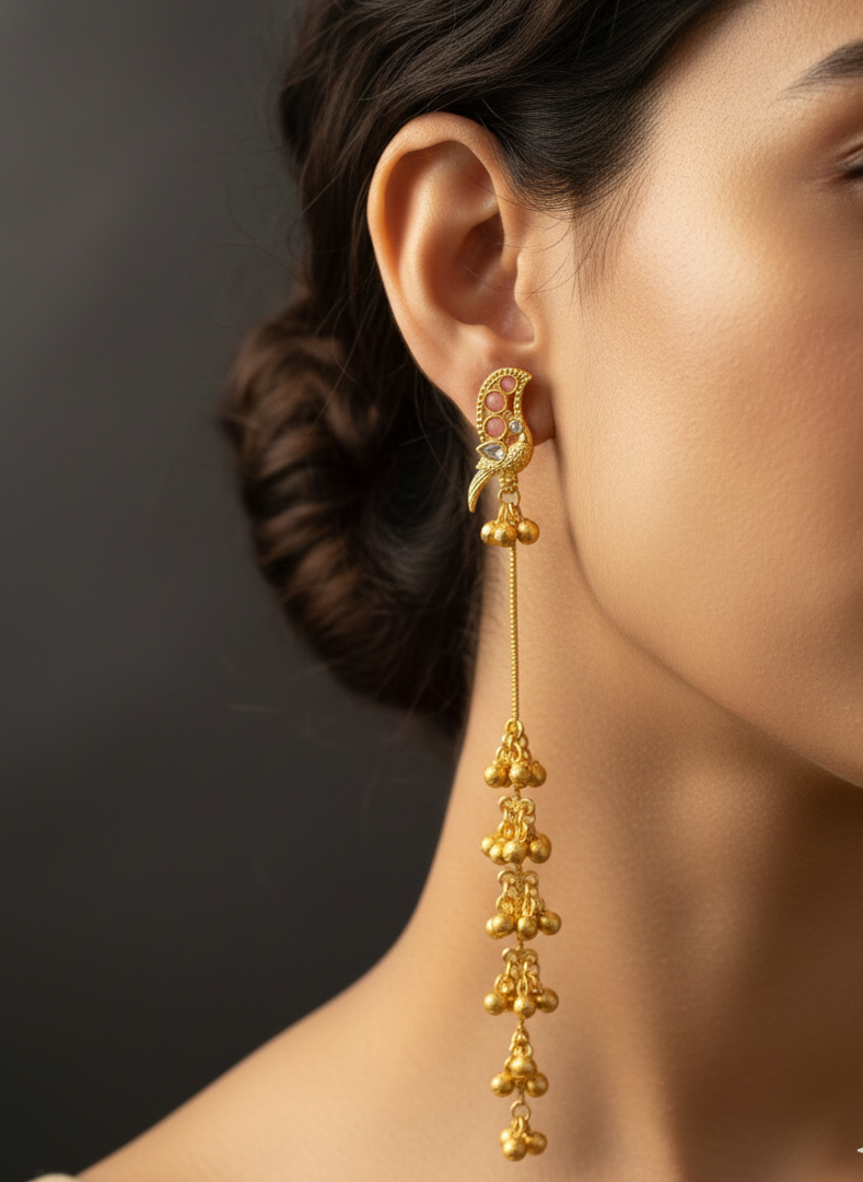 Kashmiri Jhumka – Pure Brass with Real Ghungroos