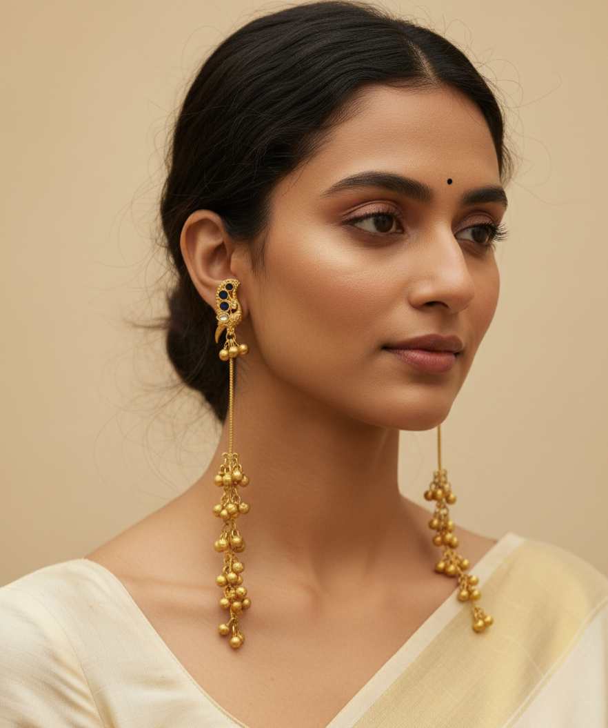 Kashmiri Jhumka – Pure Brass with Real Ghungroos