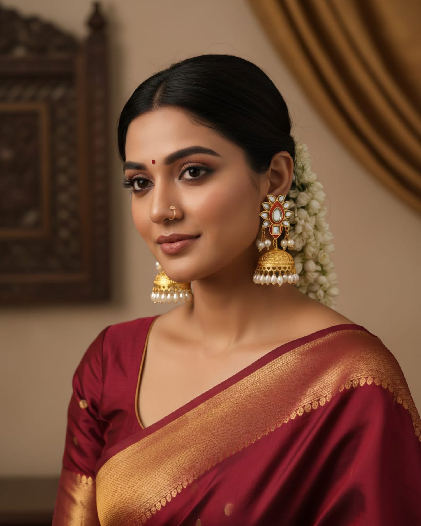 Pure Brass Jhumka Earrings
