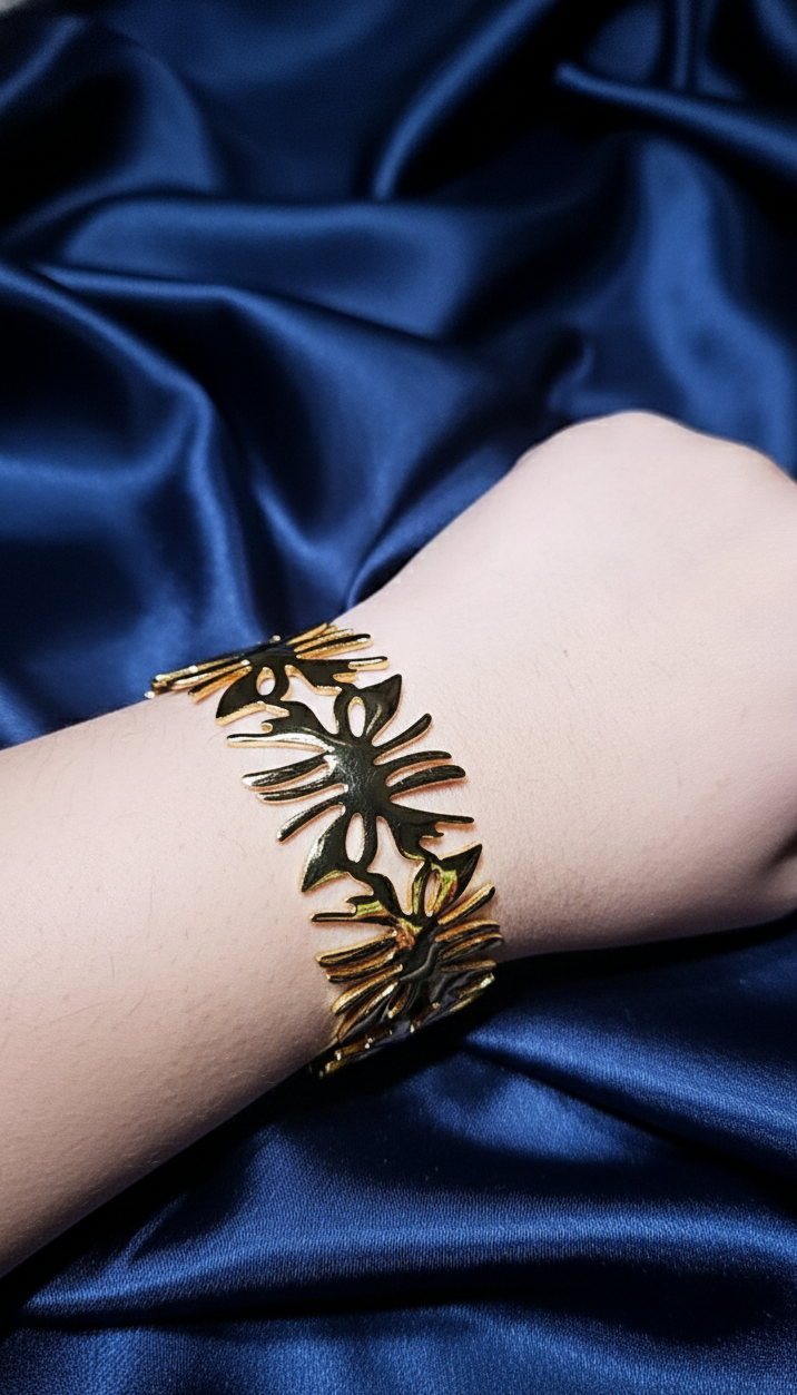 Anti-Tarnish Adjustable Statement Bracelet
