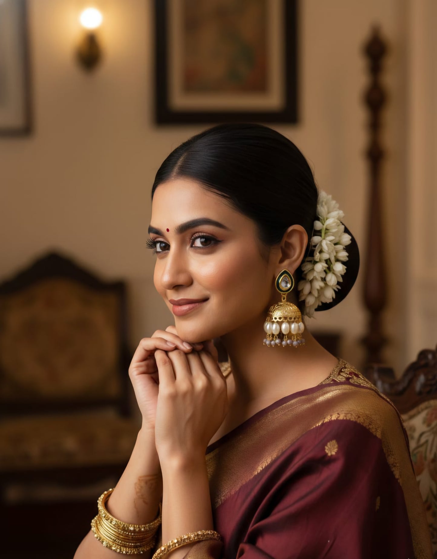 Pure Brass Jhumka Earrings