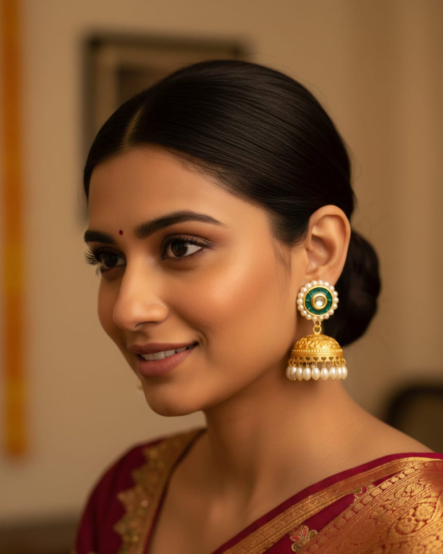 Pure Brass Jhumka Earrings
