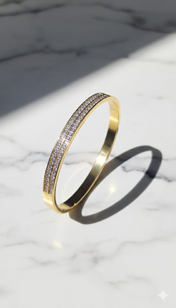 Radiant Double-Row Pave Bracelets