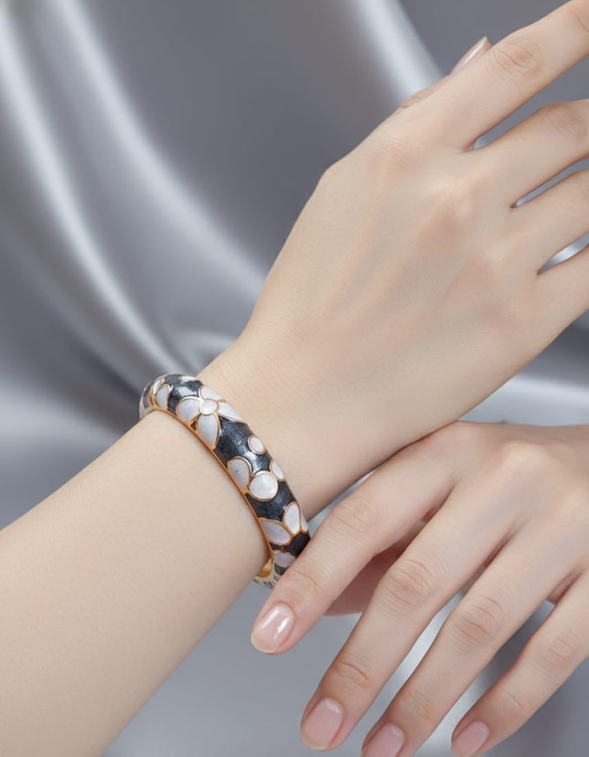 Adjustable Enamel Bangle