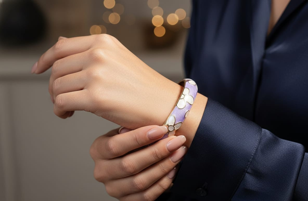 Adjustable Enamel Bracelet