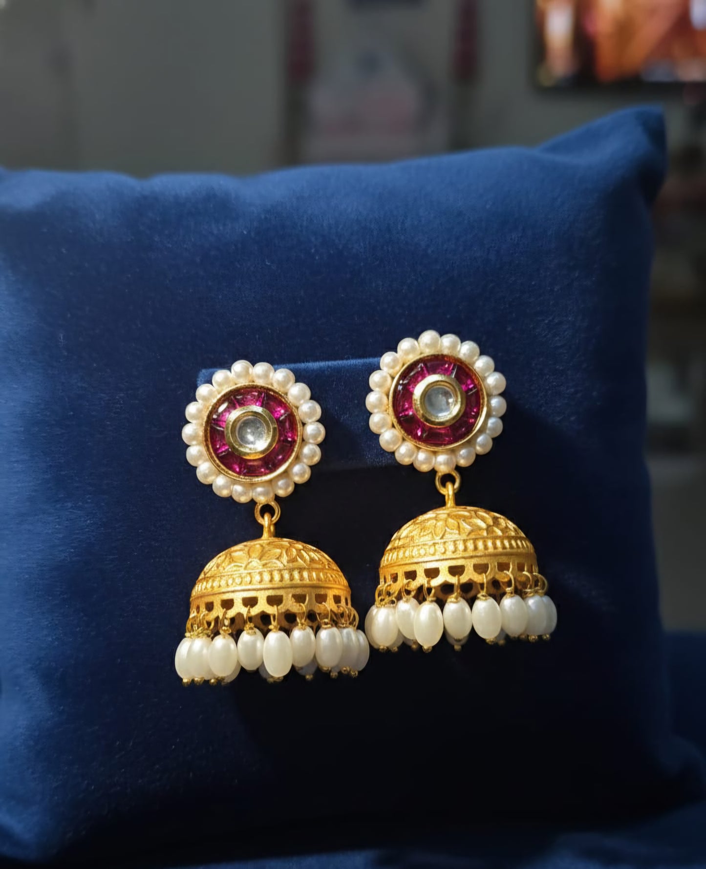 Pure Brass Jhumka Earrings