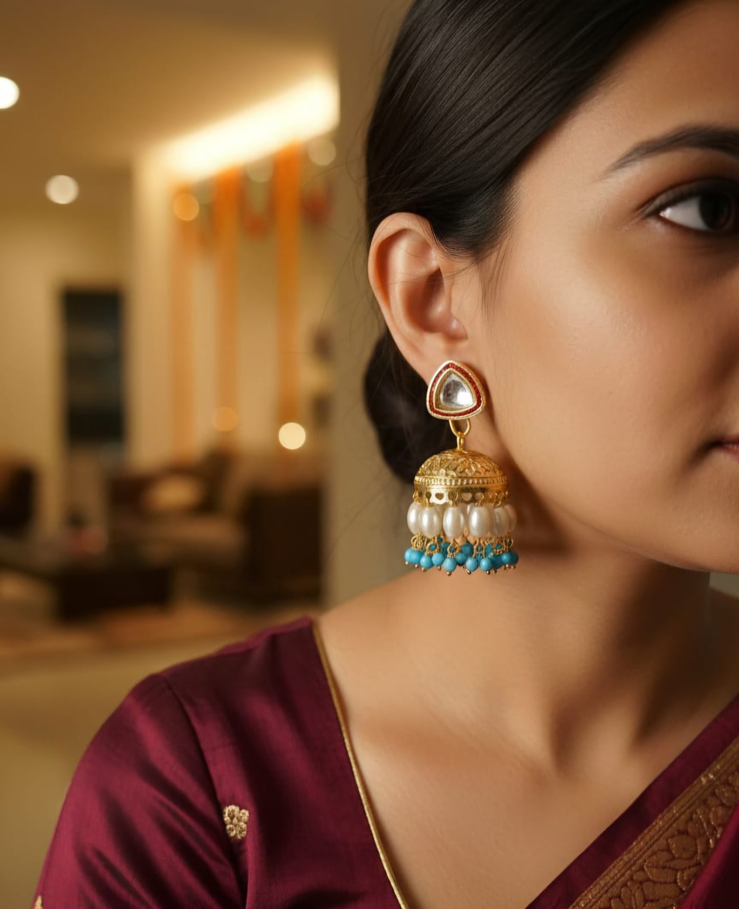 Pure Brass Jhumka Earrings