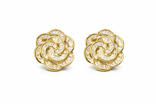 Premium Floral Anti-Tarnish Stud Earrings