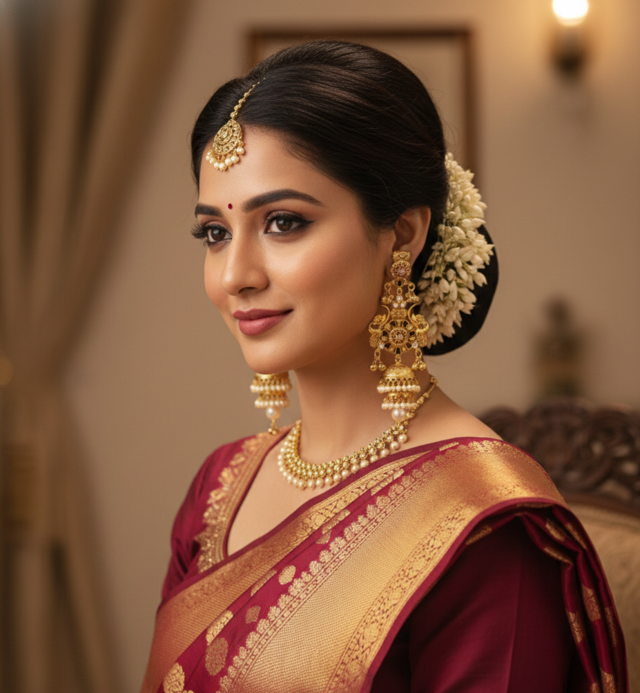 Royal Antique Pearl Jhumka Earrings