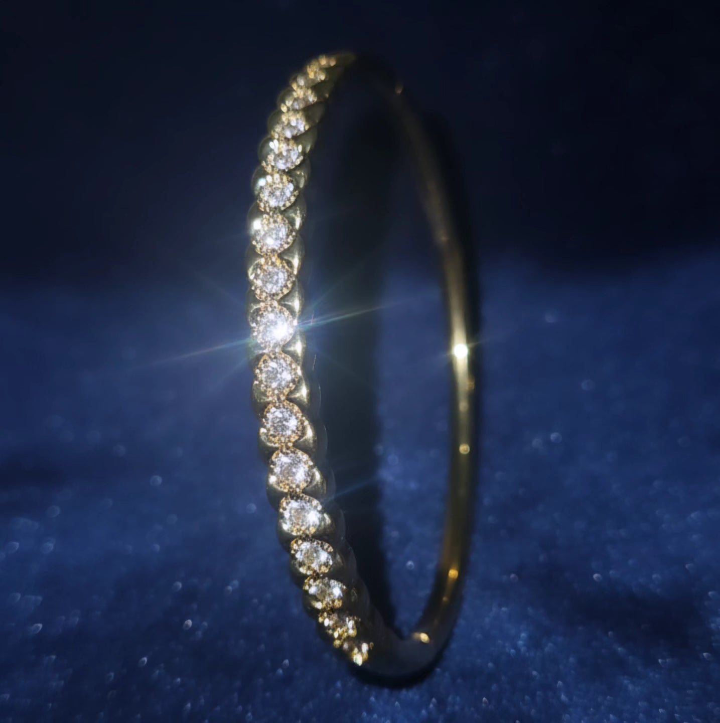 24k Gold Plated Stones Adjustable Bracelet