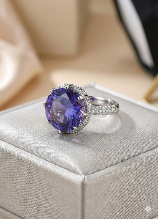 Solitaire Premium Anti-Tarnish Adjustable Ring