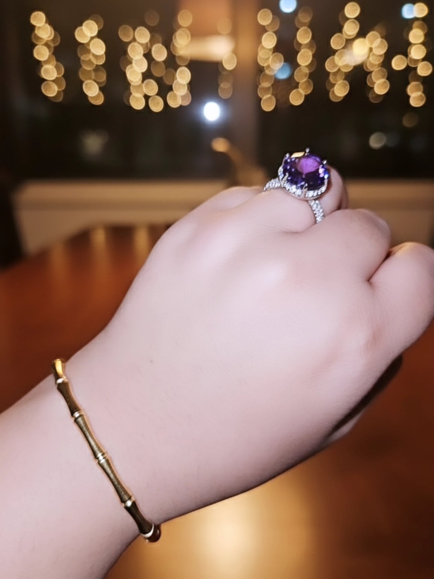 Premium Bamboo Design Gold-Plated Bracelet