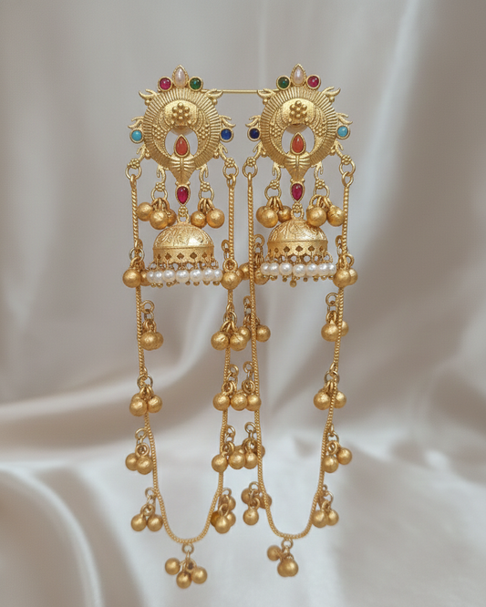 Kashmiri Jhumka – Pure Brass with Real Ghungroos