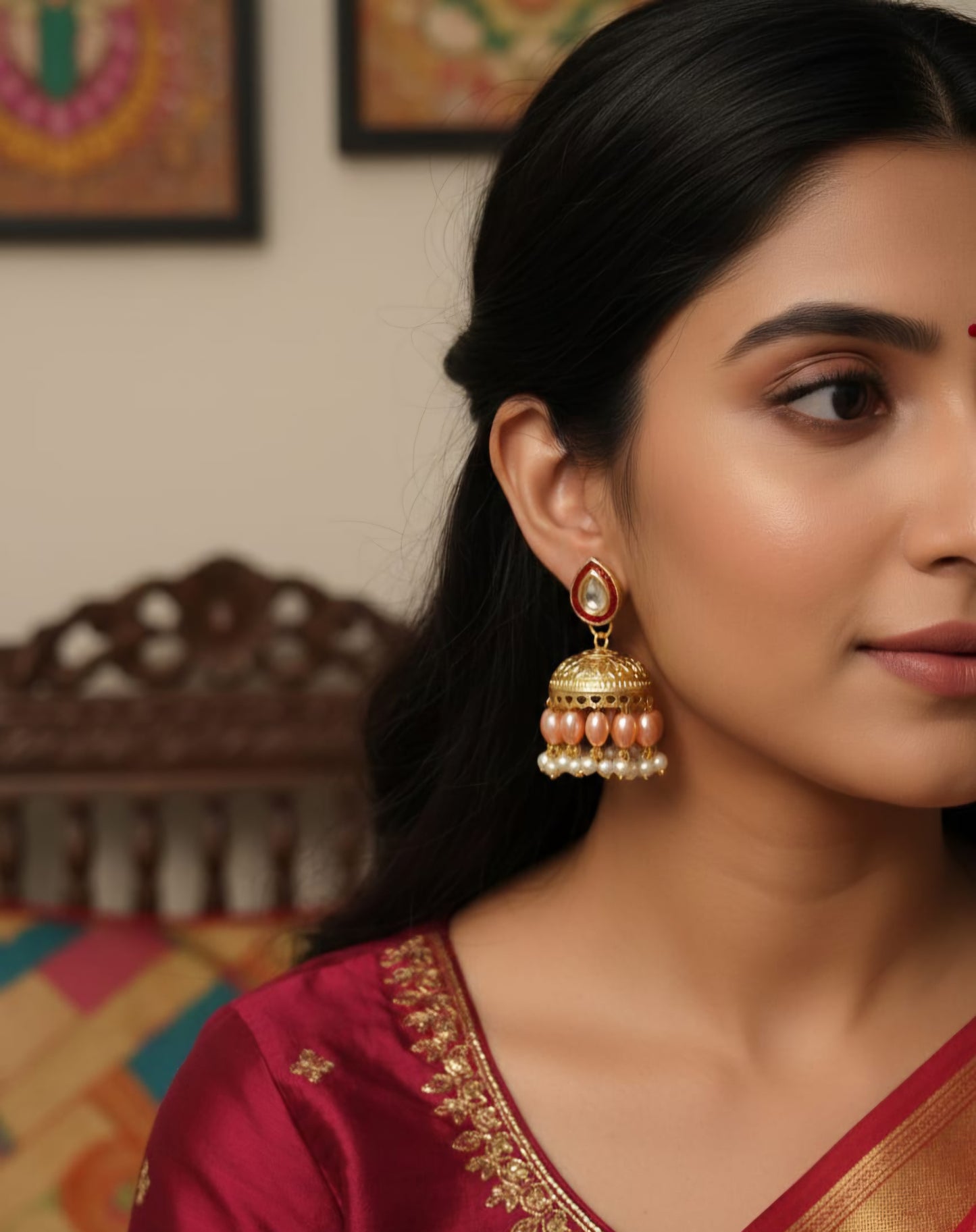 Pure Brass Jhumka Earrings