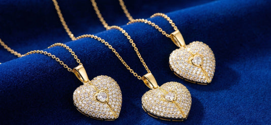 Heart-Shaped Gold Plated Pendant Necklace