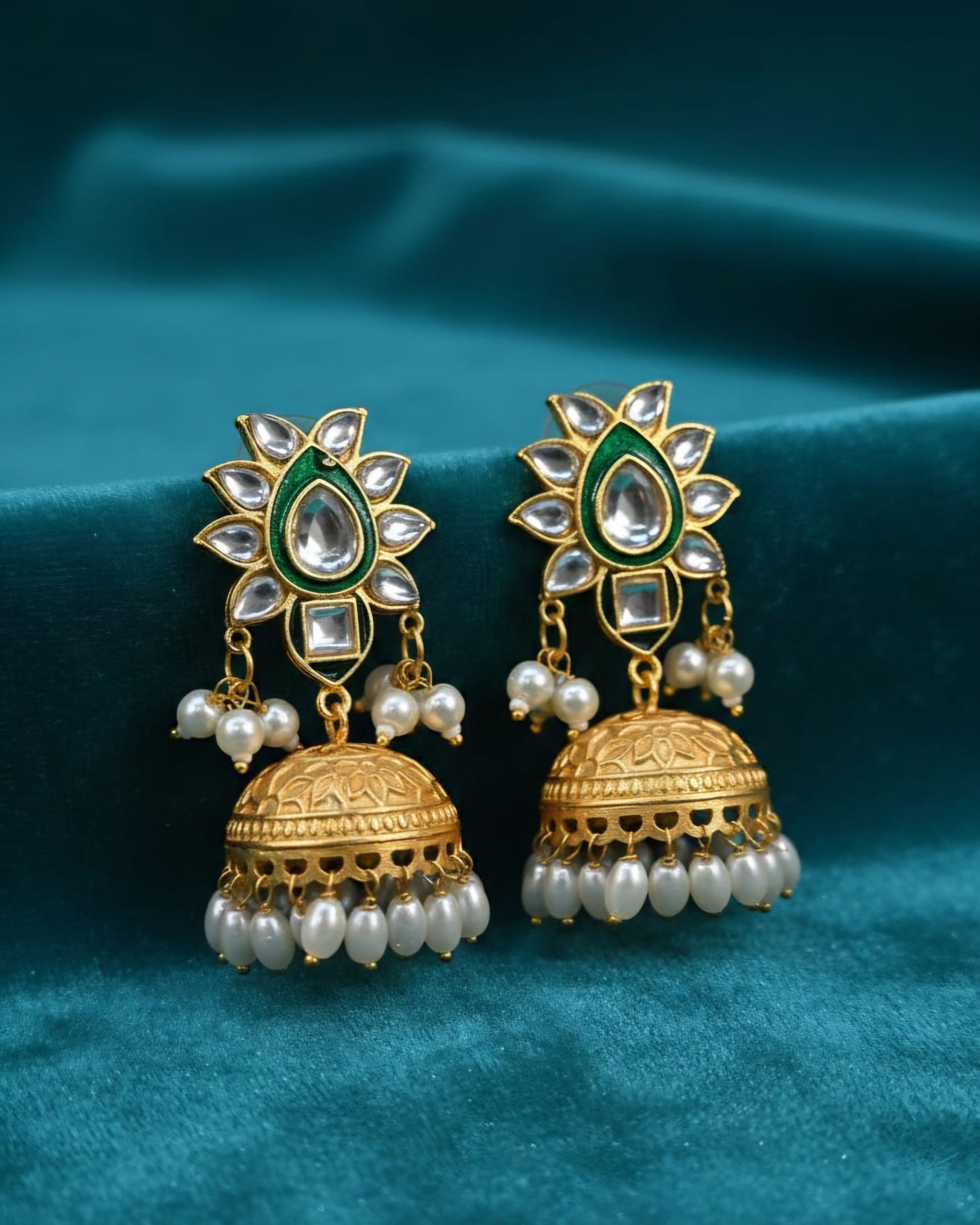 Pure Brass Jhumka Earrings