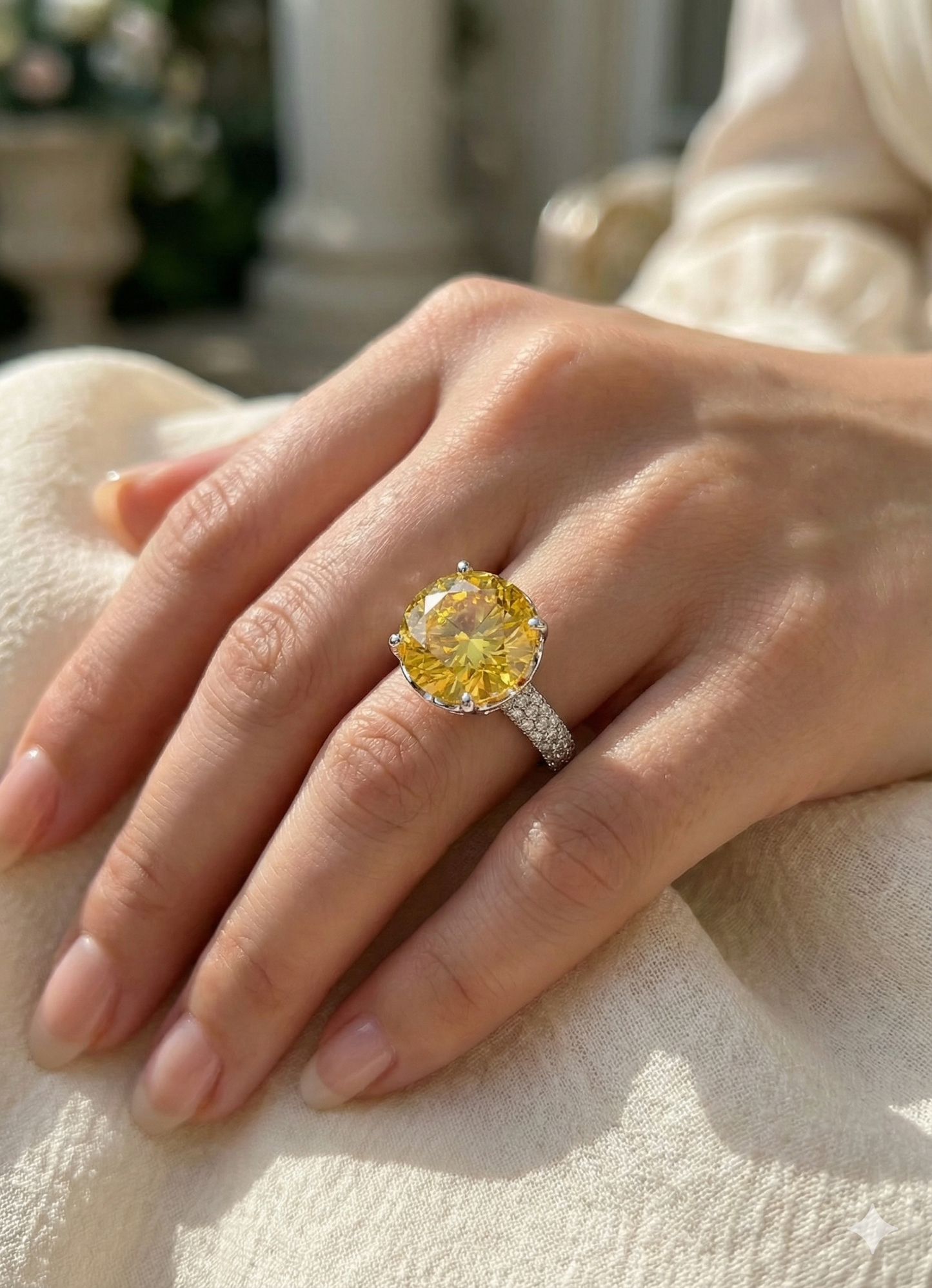 Solitaire Premium Anti-Tarnish Adjustable Ring