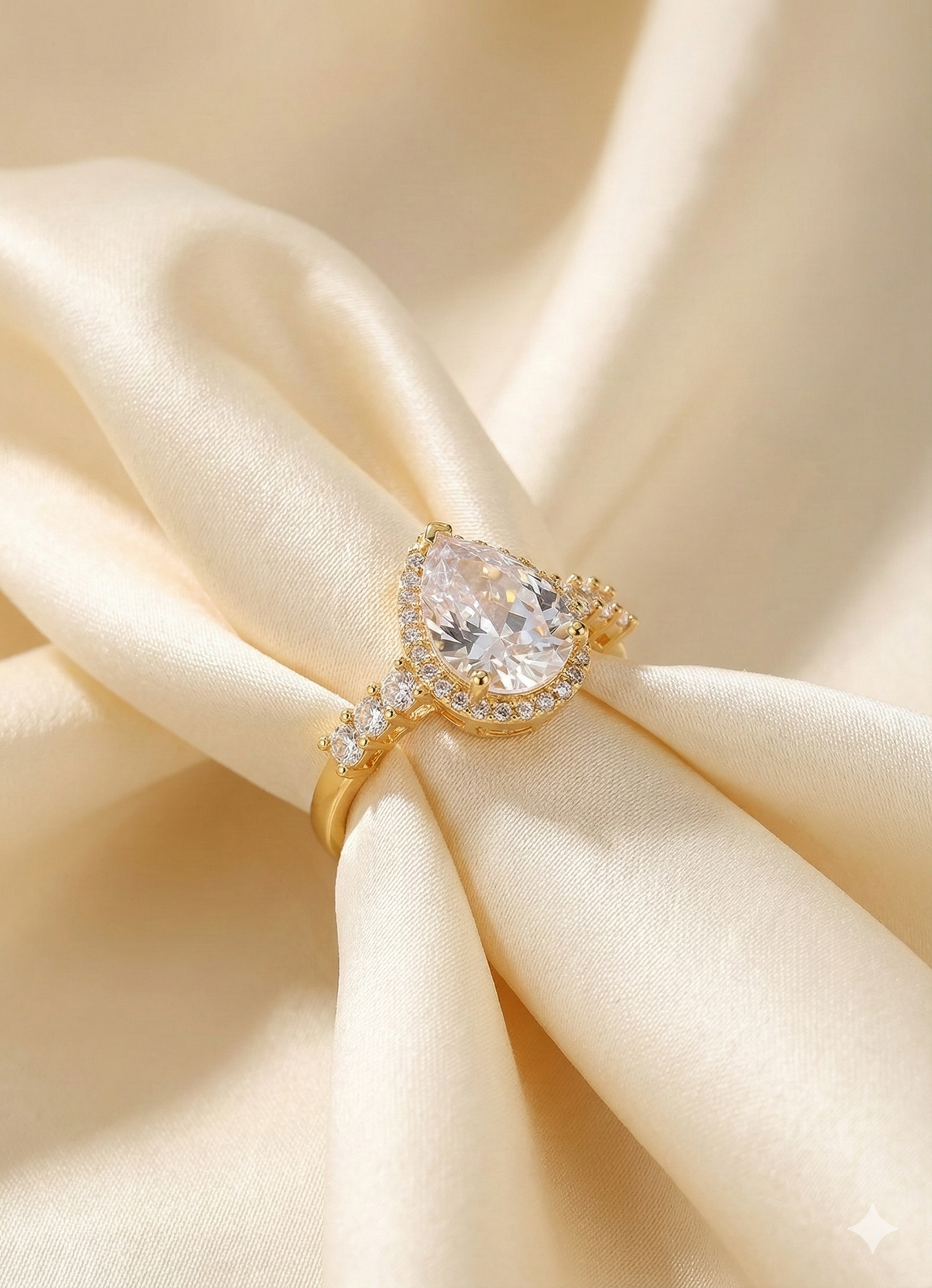 Solitaire Premium Anti-Tarnish Adjustable Ring