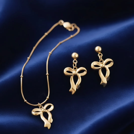Everyday Wear Anti-Tarnish Chain Set with Earrings